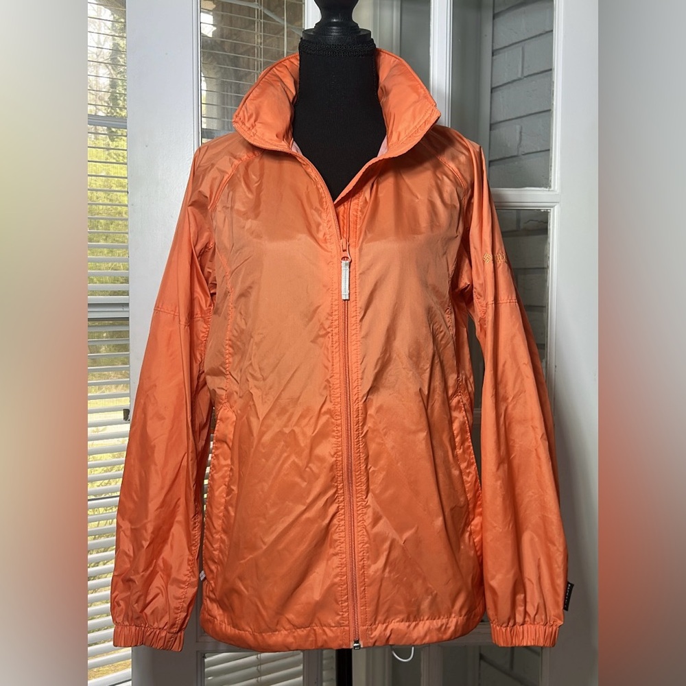 Columbia Jacket Sportswear Company Women’s S Orange Packable Windbreaker